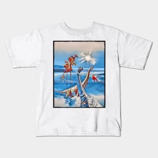 The dino in blue Kids T-Shirt